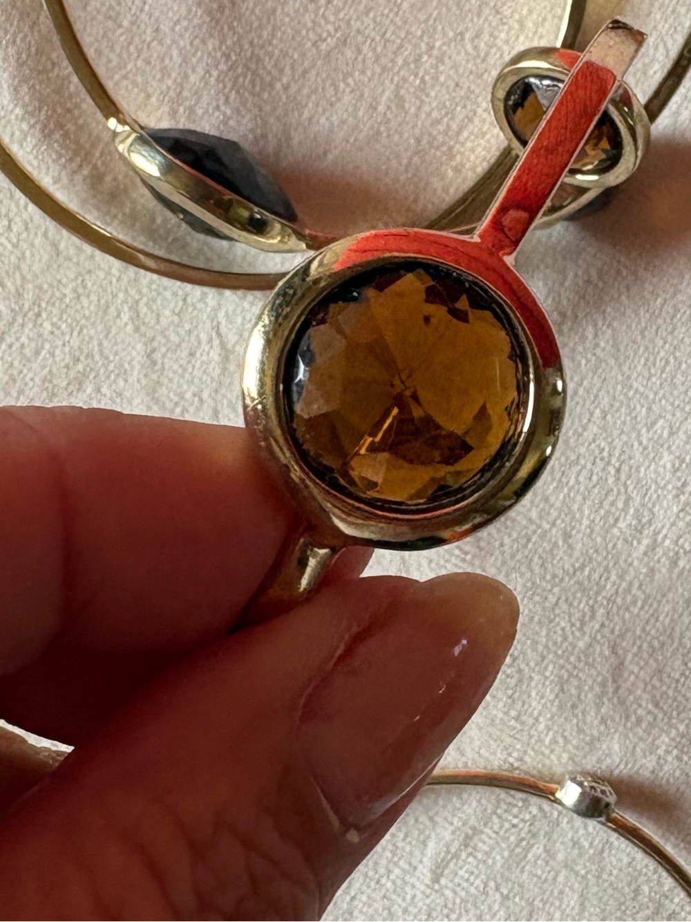 henri bendel Gold/champagne Tone Bracelet with Amber Brown Crystals - Picture 4 of 10